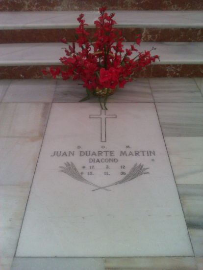 Tumba de Juan Duarte en Yunquera, Málaga (España).