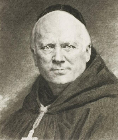 Dom Prosoper Guéranger (1805-1875) en un retrato del grabador Claude Ferdinand Gaillard (1834-1887).