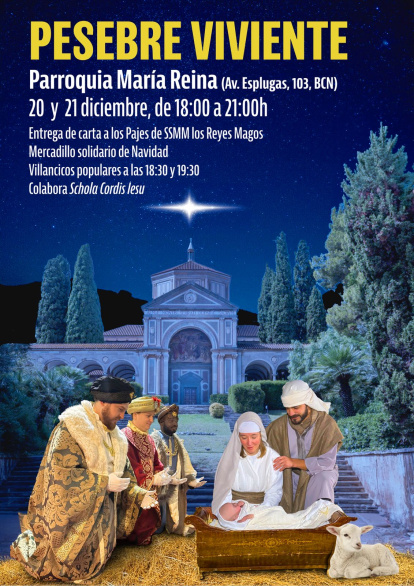 El belén o pesebre viviente de Santa María Reina vuelve a Barcelona, con devoción y creatividad