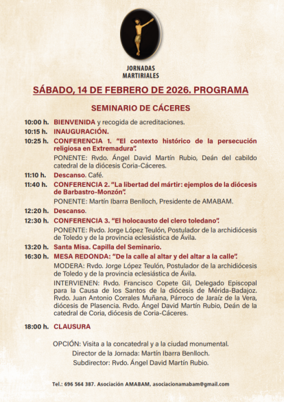 Programa completo con las conferencias que se van a impartir.