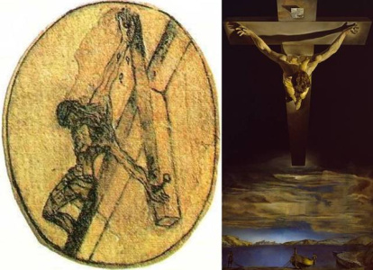 El dibujo de Cristo Crucificado de San Juan de la Cruz inspiró al de Salvador Dalí (1904-1989).