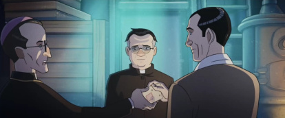 El cardenal Dalla Costa recluta al ciclista Gino Bartali, ganador del Tour y el Giro, para su red de fugitivos clandestinos bajo los nazis