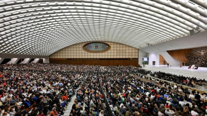 Lleno total en el Aula Pablo VI para seguir la audiencia general de este miércoles.