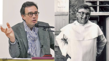 Yann Raison du Cleuziou (n. 1978, a la izquierda) ha escrito una biografía y hecho una selección de textos del padre Serge Bonnet, O.P. (1924-2005, a la derecha).