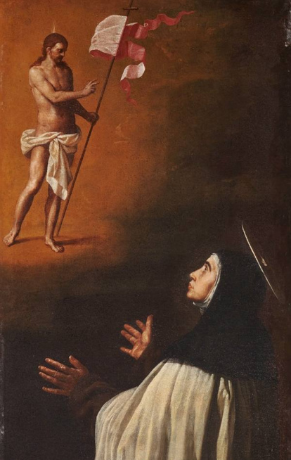 Aparición de Jesús a Santa Teresa, de Alonso Cano (detalle).