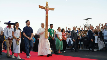 La llegada del Papa a Tor Vergata para el encuentro con los jóvenes de agosto pasado.