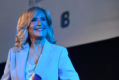 Nieves Herrero, durante la presentación de
