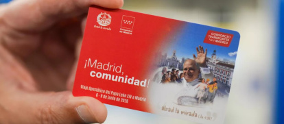 Abono conmemorativo de la visita del Papa.